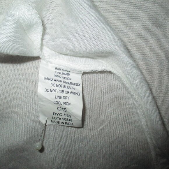 ELAN WhitWide Sleeve Pullover Blouse OS NWT - Picture 9 of 10